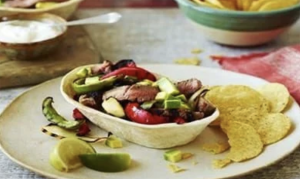 Char-grilled steak fajita tacos dish 