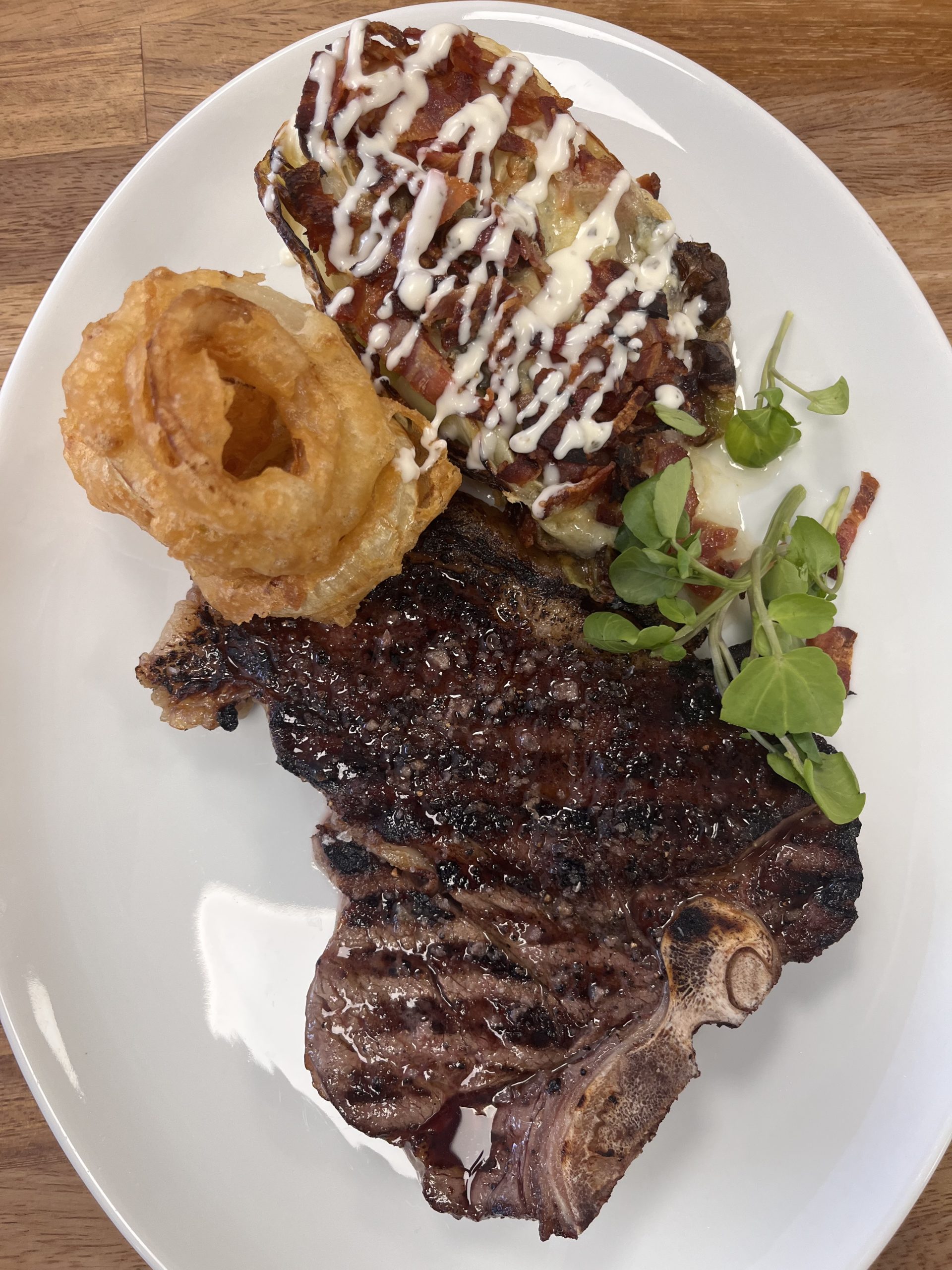 T-bone with hispi cabbage | Campbell Brothers